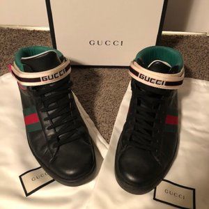 Men's Ace Gucci stripe high-top sneaker